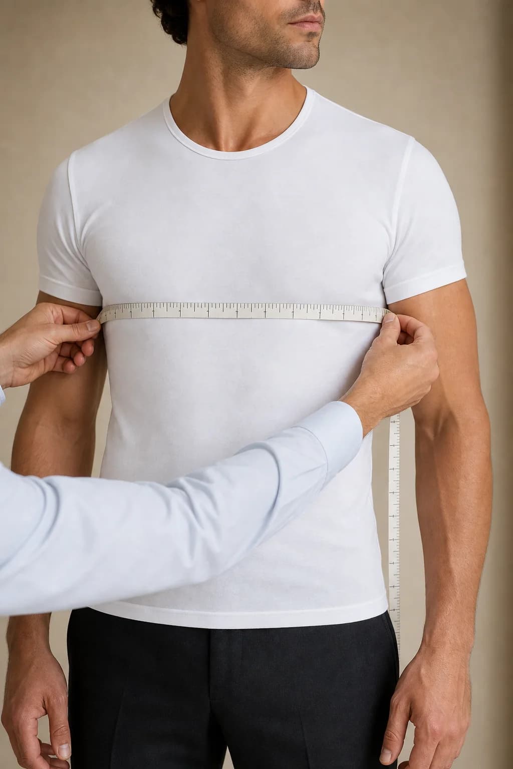 روش اندازه‌گیری دور سینه برای کت‌وشلوار